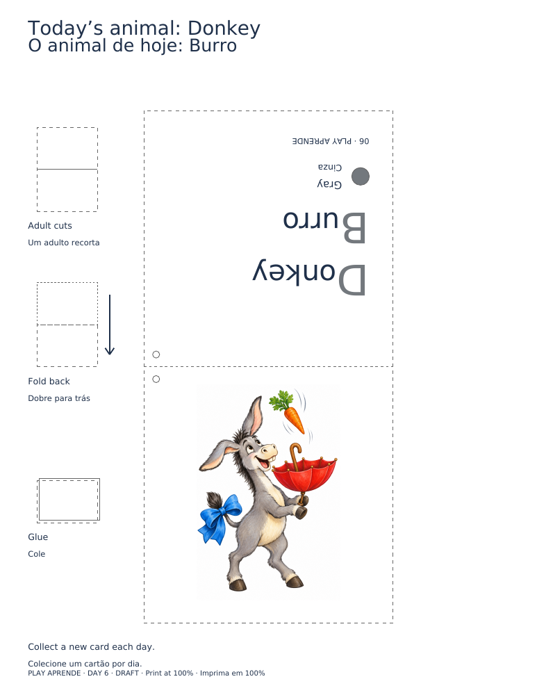 Printable preview: Today’s animal: Donkey