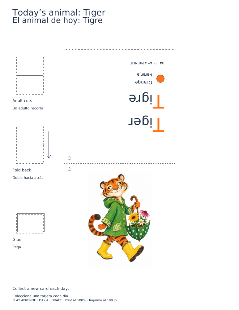 Printable preview: Today’s animal: Tiger