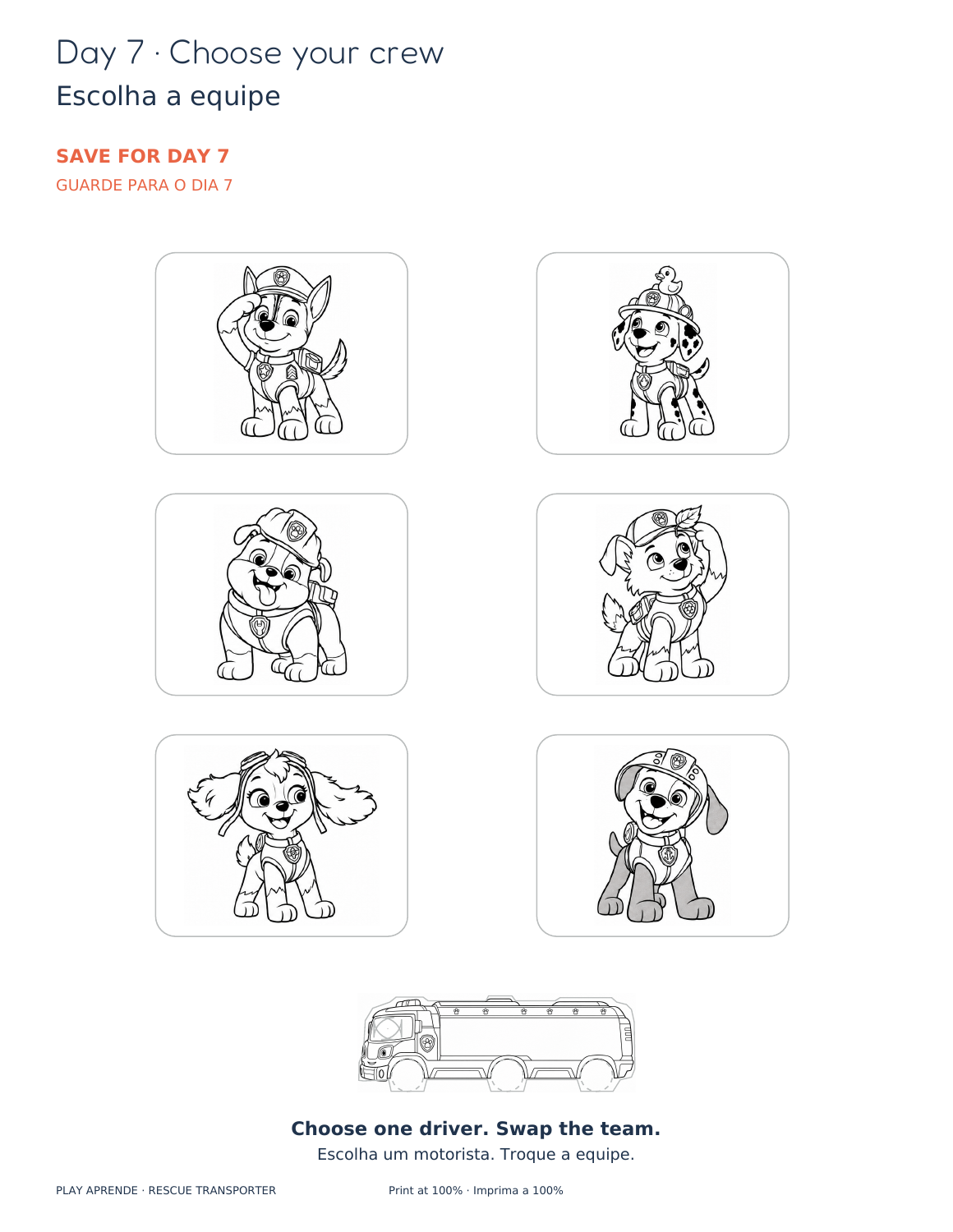 Printable preview: Your transporter crew