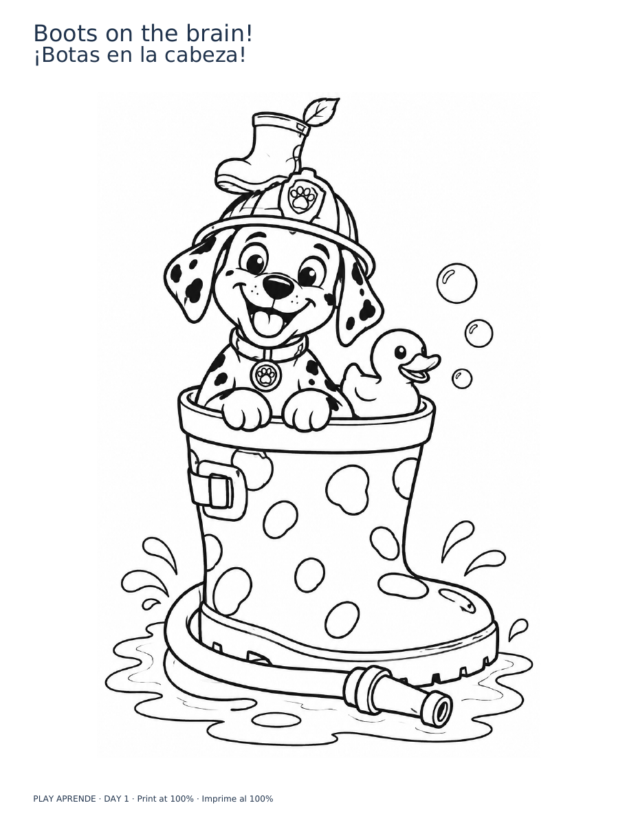Printable preview: A boot for a boat!