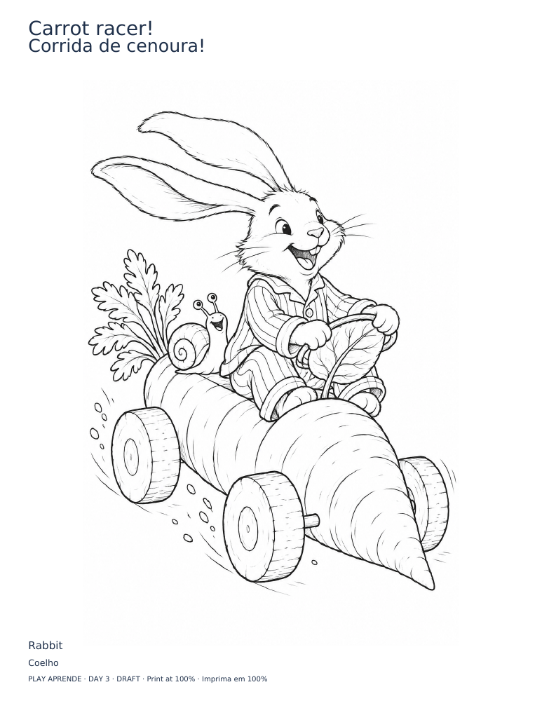 Printable preview: Carrot racer!