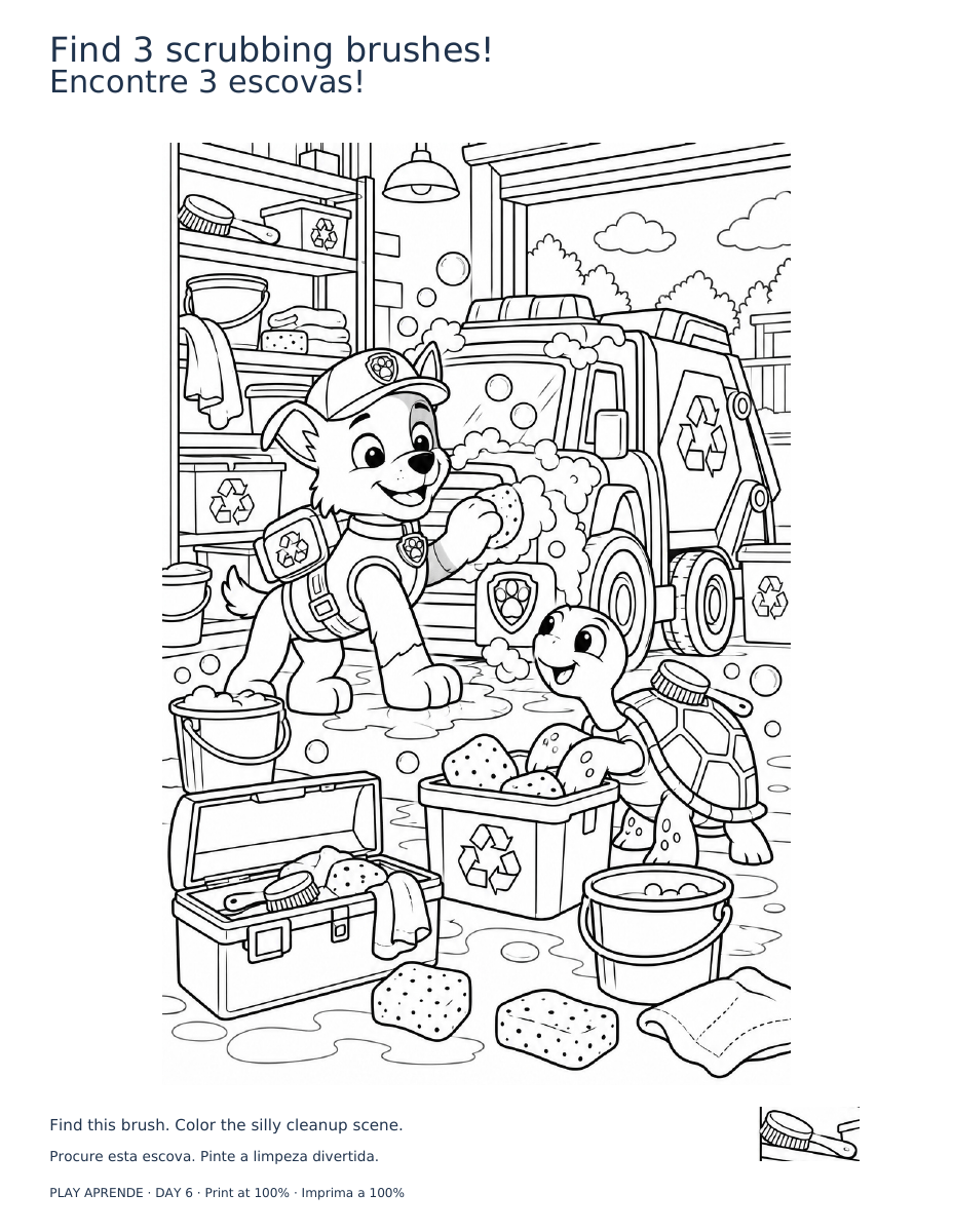 Printable preview: Find 3 brushes