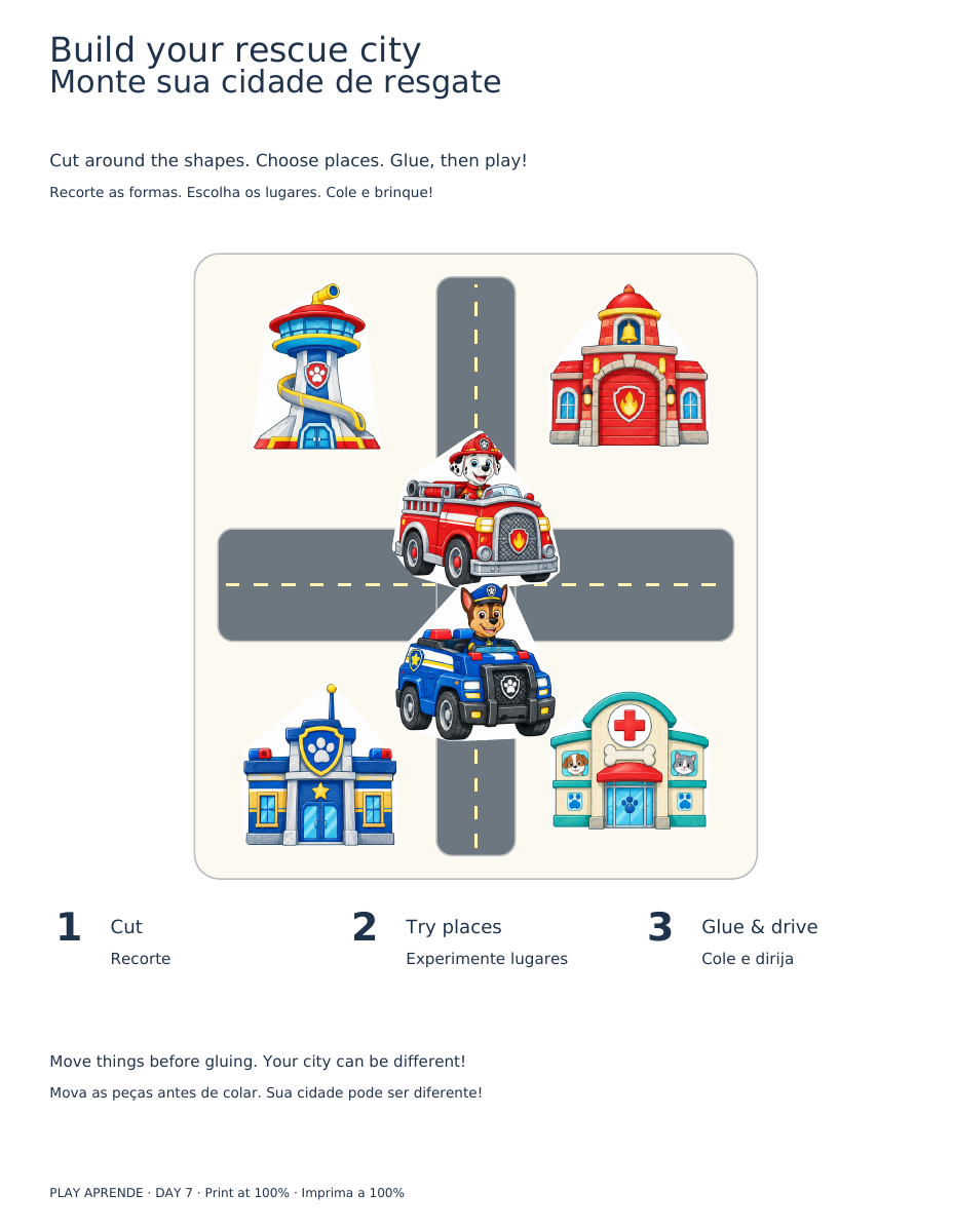 Printable preview: Build your rescue city