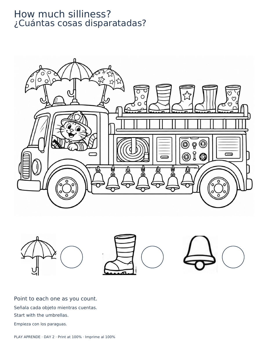 Printable preview: An umbrella emergency!