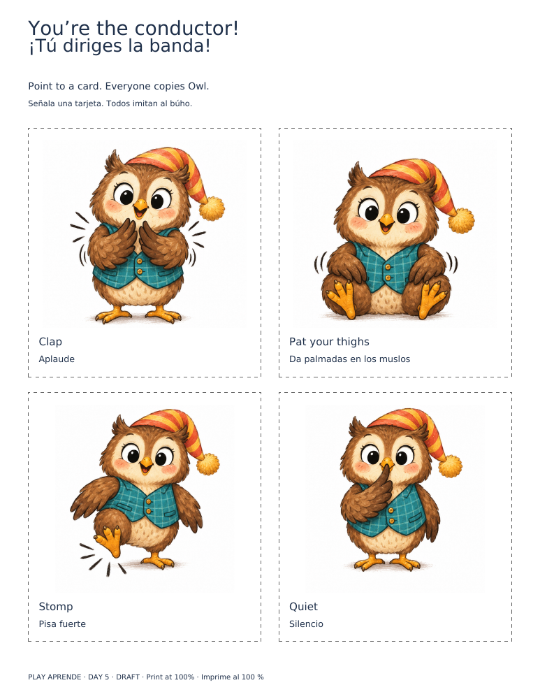 Printable preview: You lead the band!