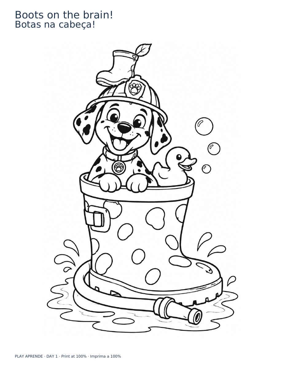 Printable preview: A boot for a boat!