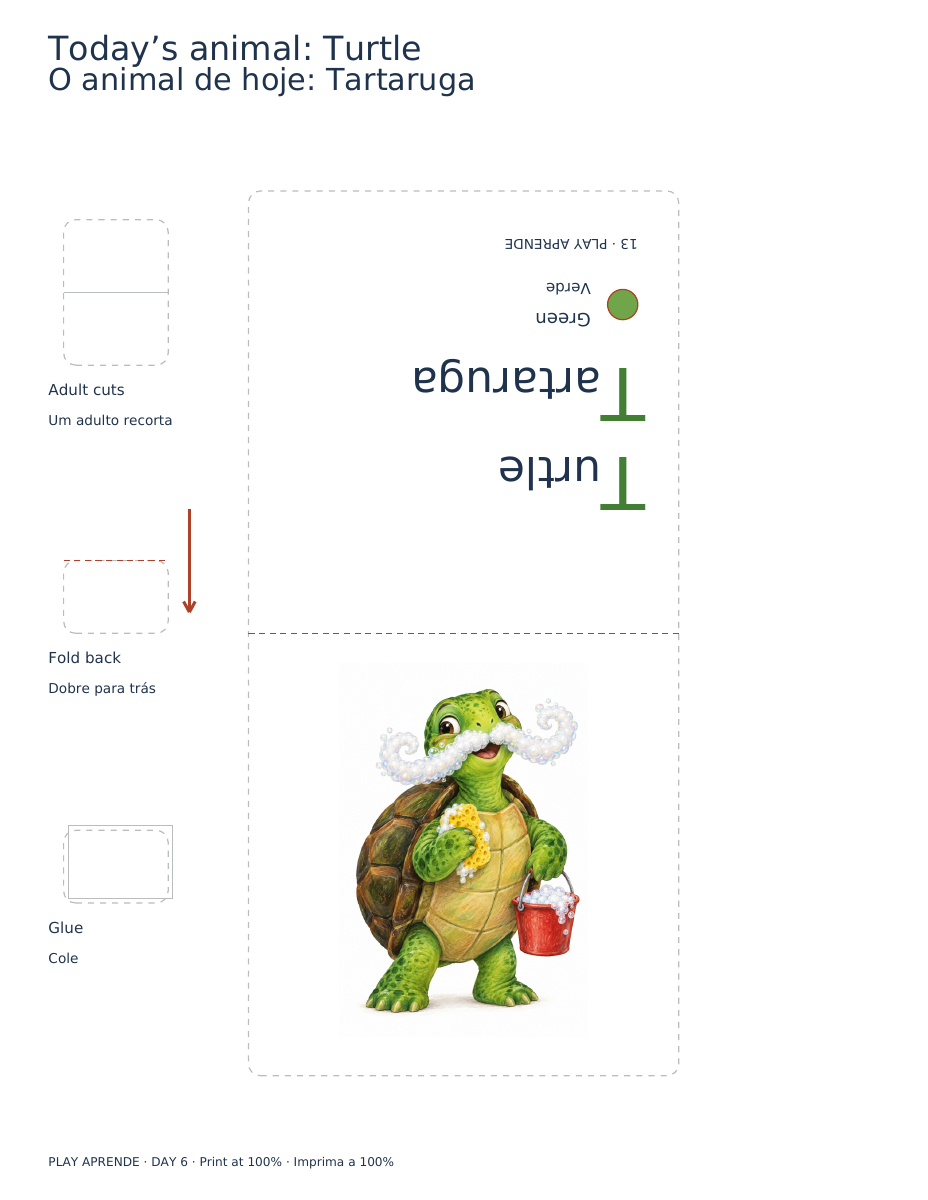 Printable preview: Your Turtle card