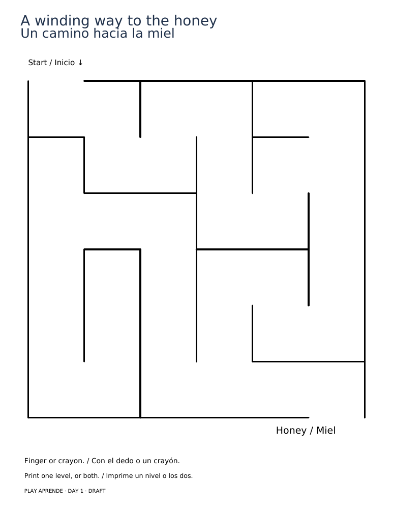 Printable preview: Find the honey