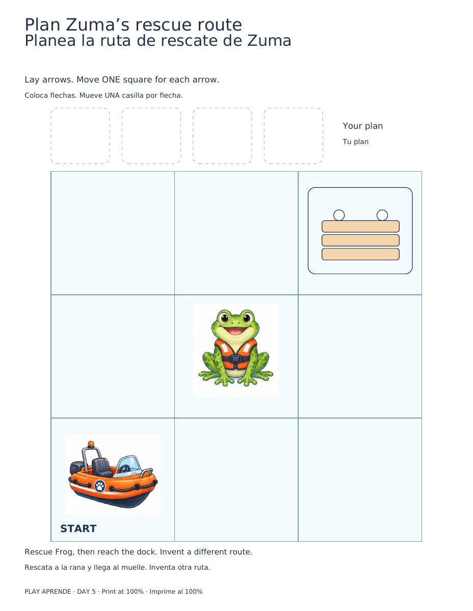 Printable preview: Plan Zuma’s rescue route