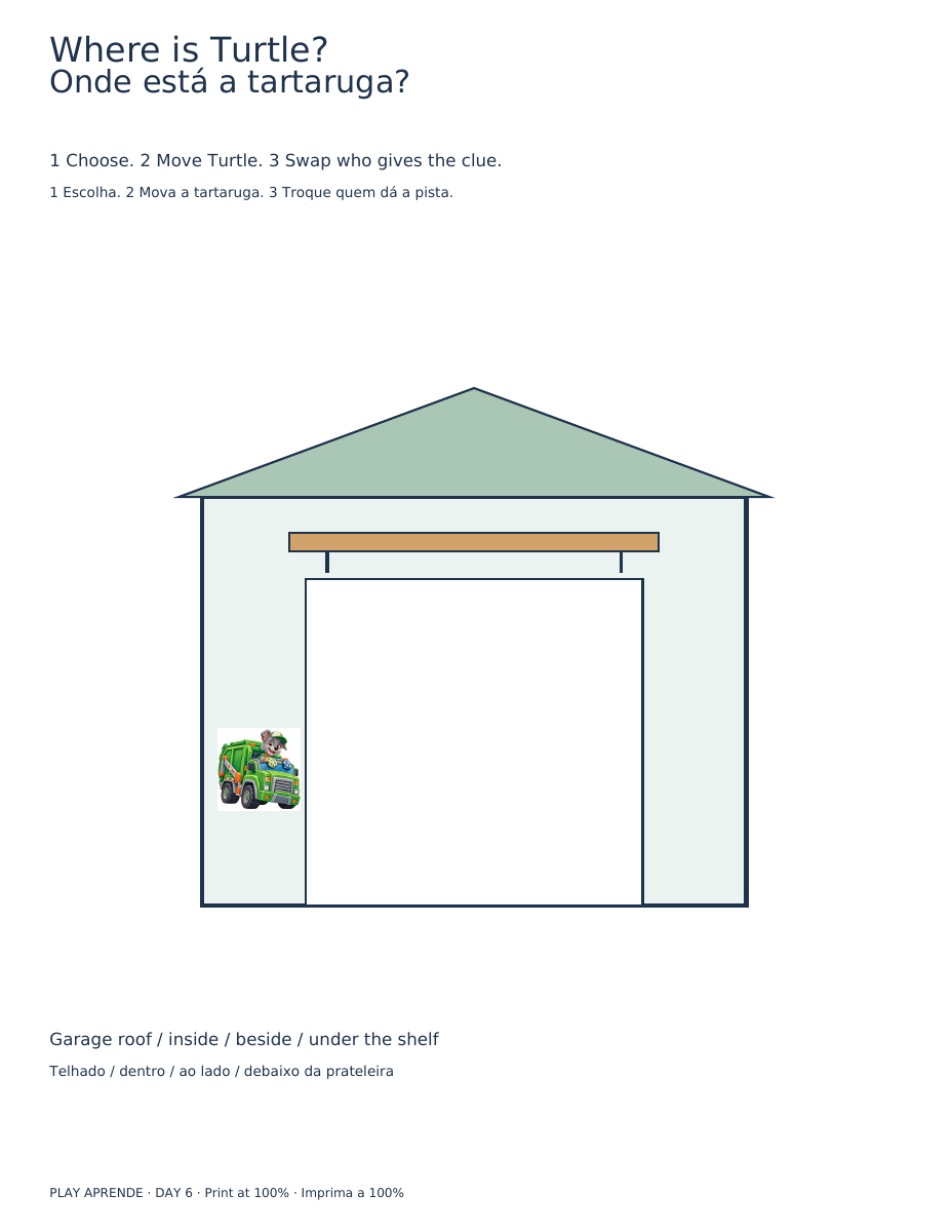Printable preview: Where is Turtle?