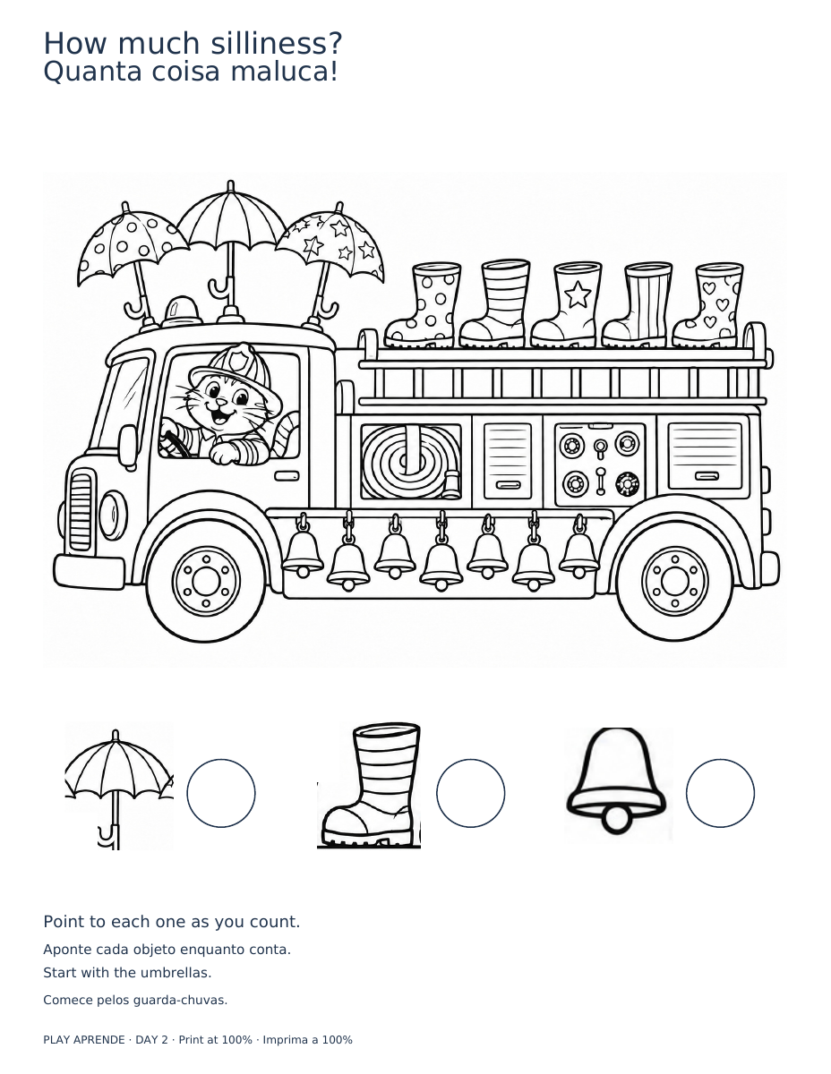 Printable preview: An umbrella emergency!