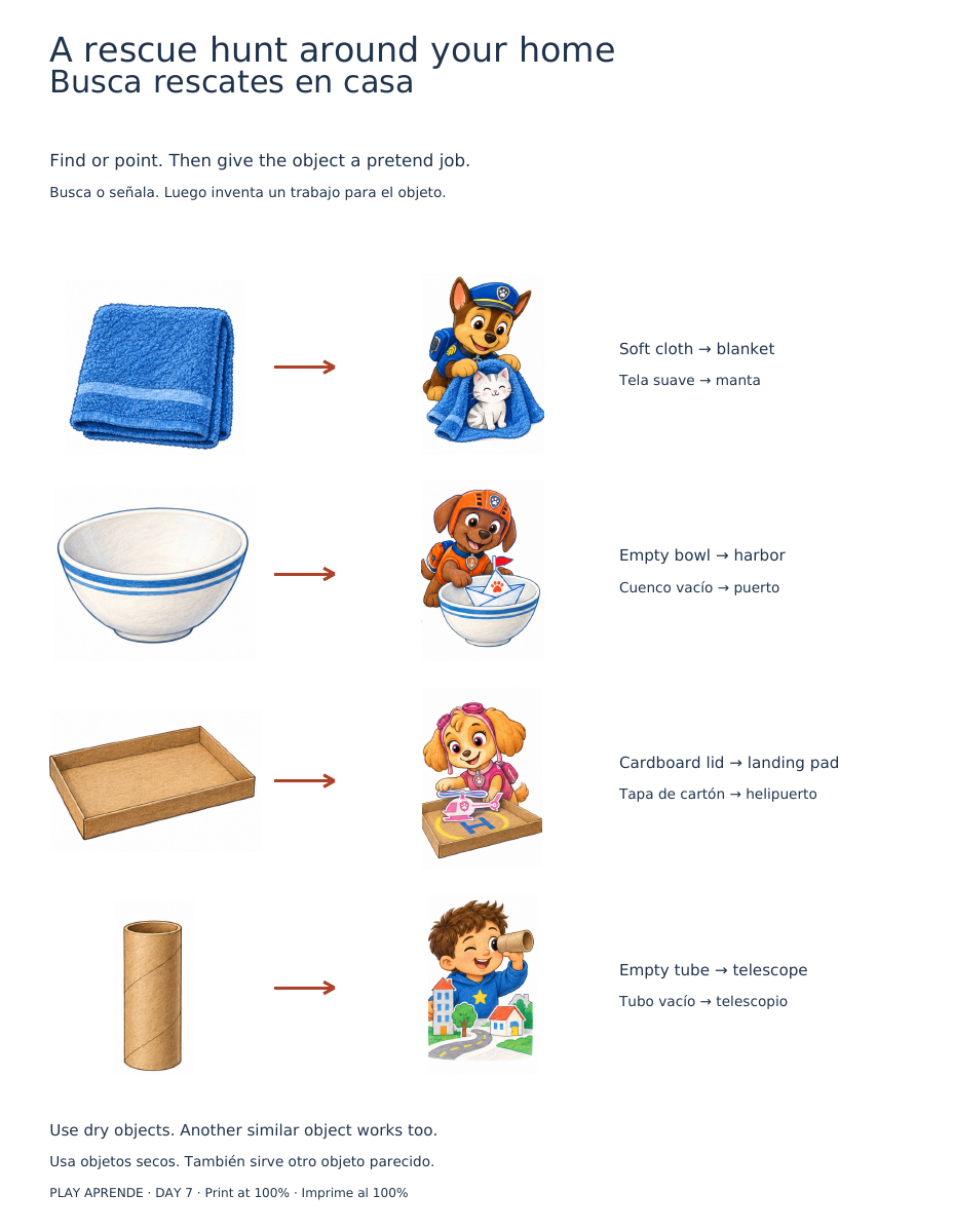Printable preview: A rescue hunt around your home