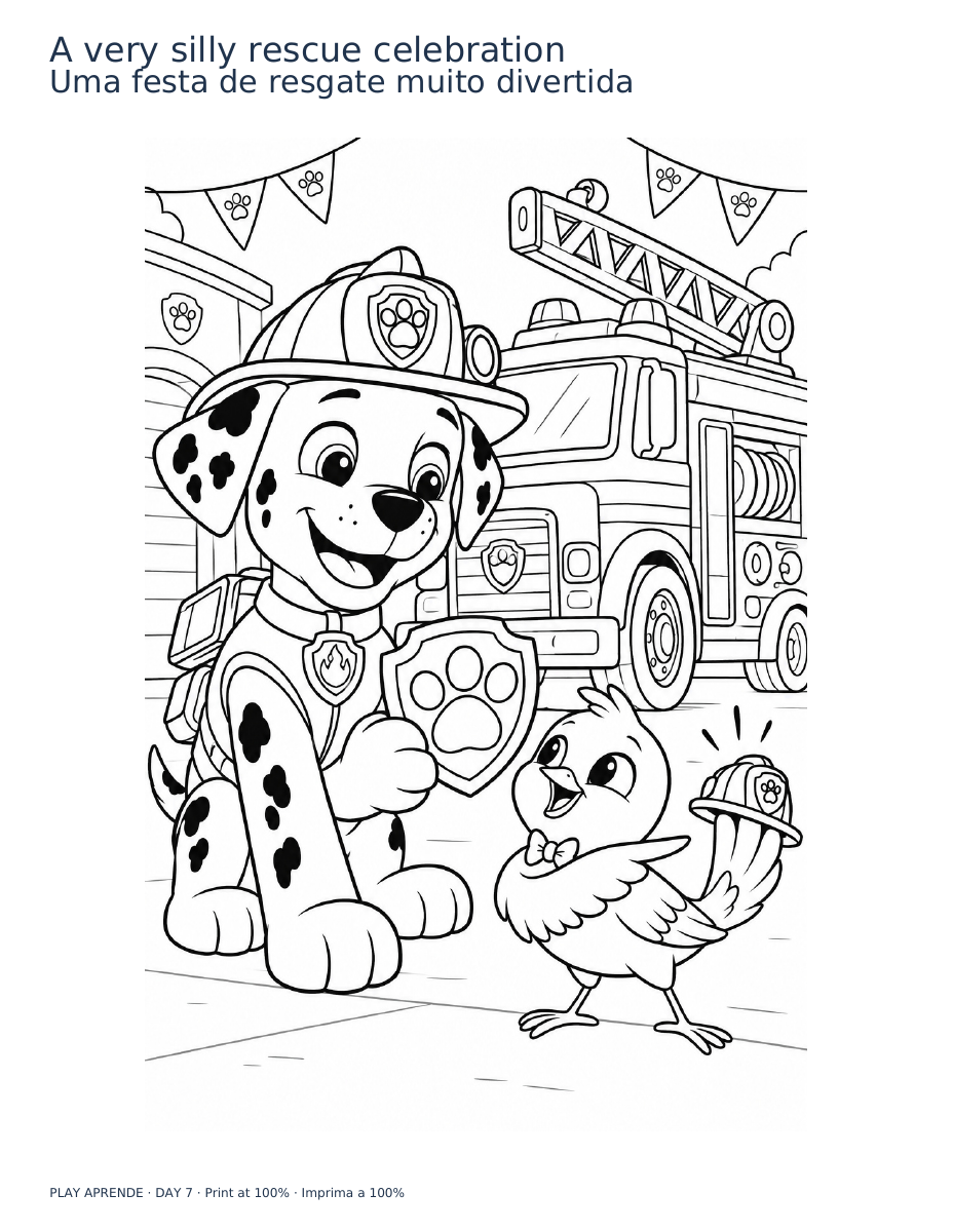 Printable preview: A very silly rescue celebration