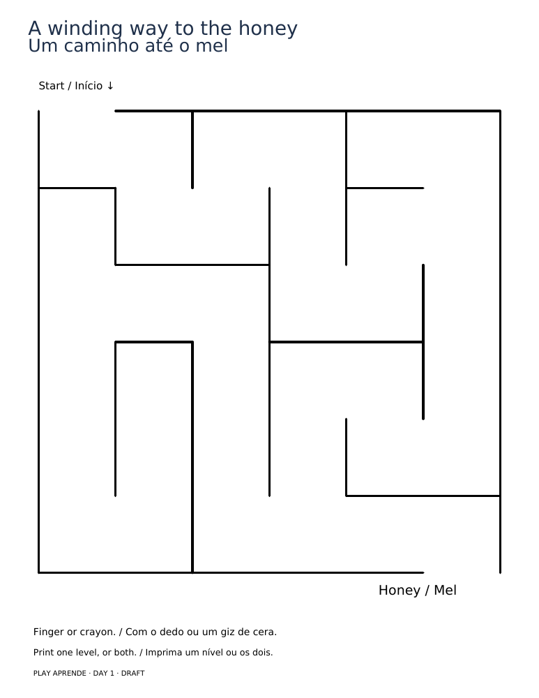 Printable preview: Find the honey