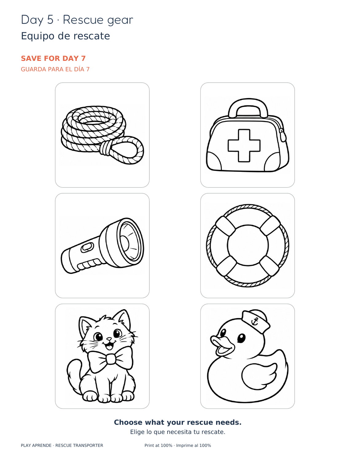 Printable preview: Your transporter cargo