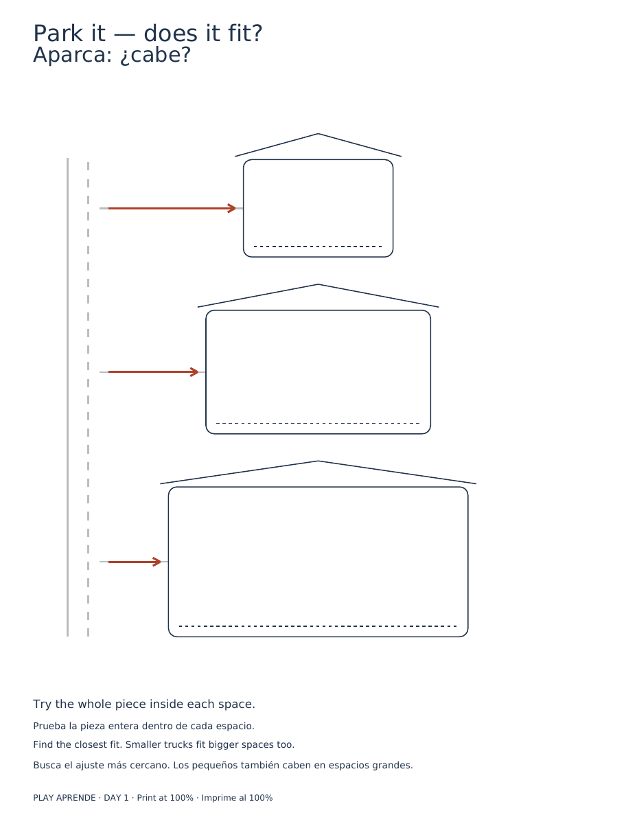 Printable preview: Which parking space fits?