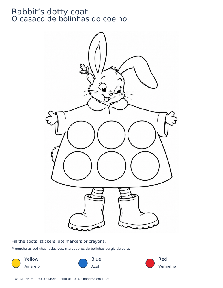 Printable preview: Rabbit’s dotty coat
