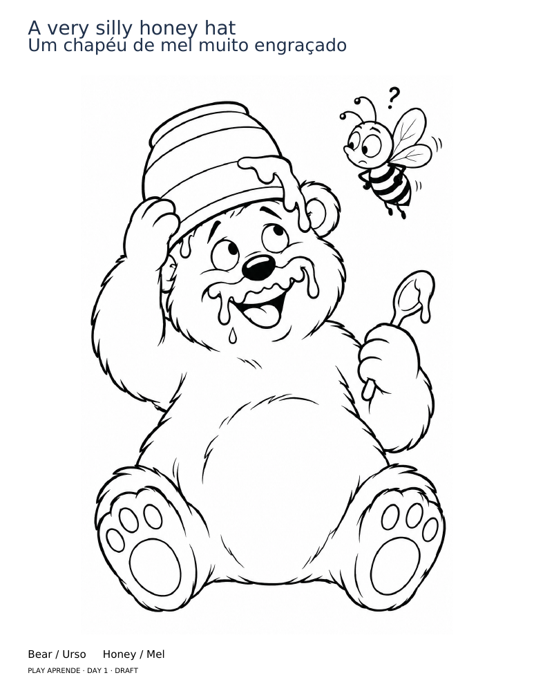 Printable preview: A very silly honey hat
