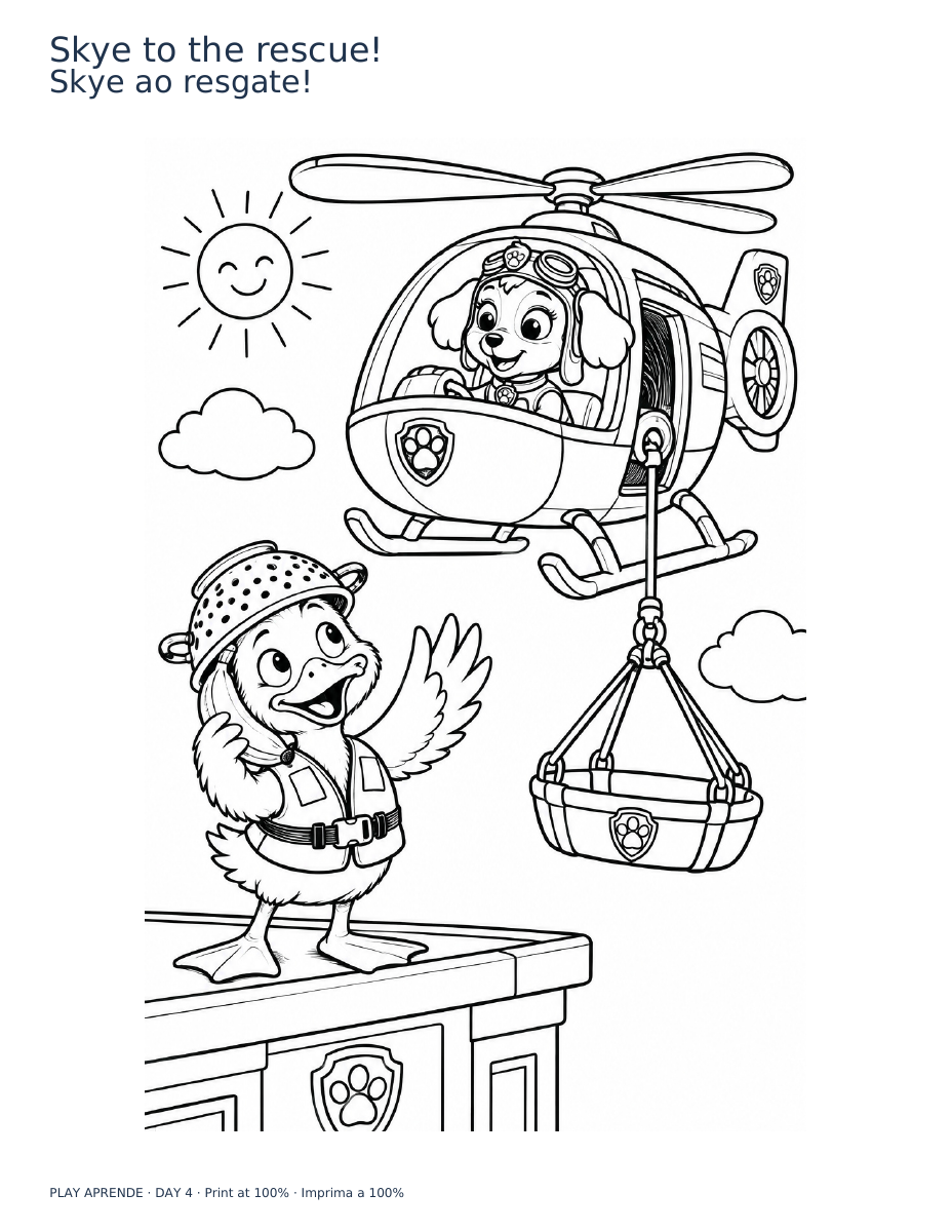 Printable preview: Skye to the rescue!