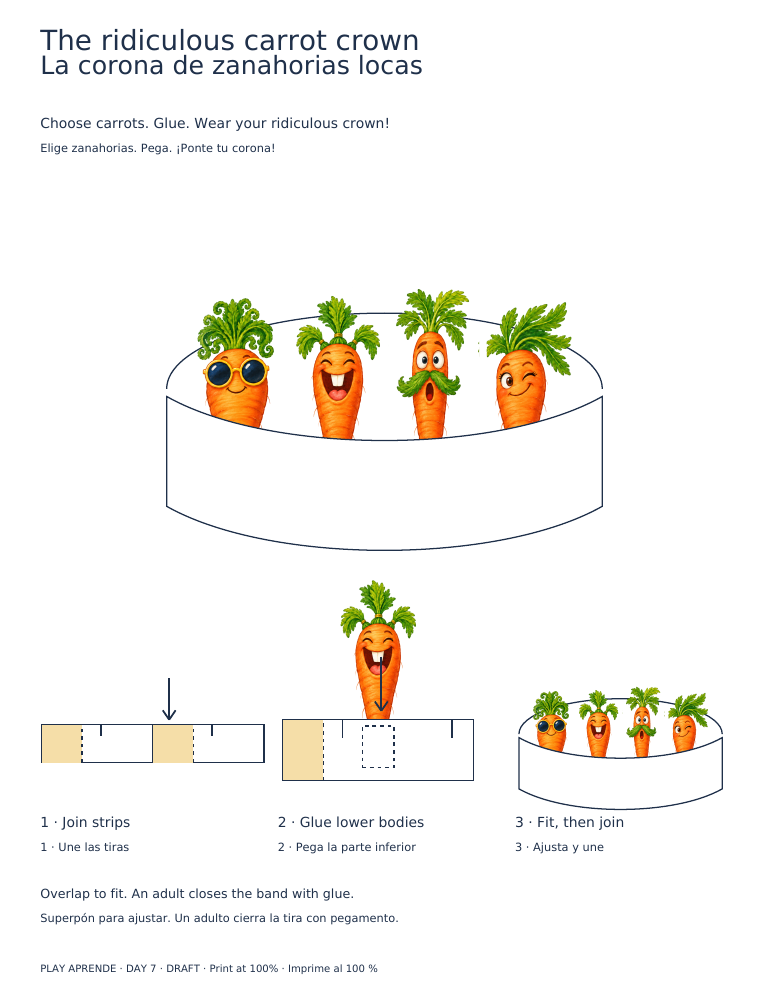 Printable preview: The ridiculous carrot crown