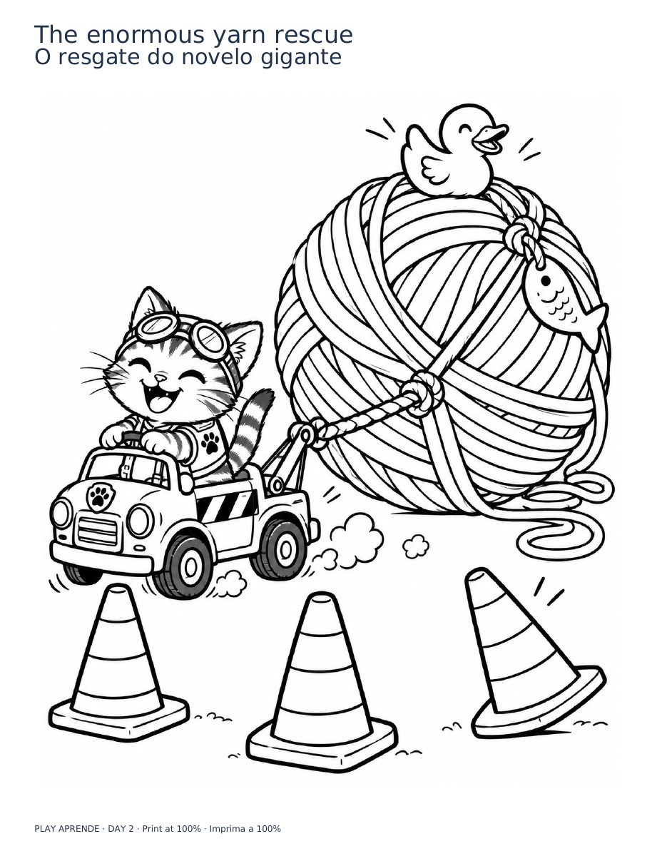 Printable preview: A very tiny tow truck