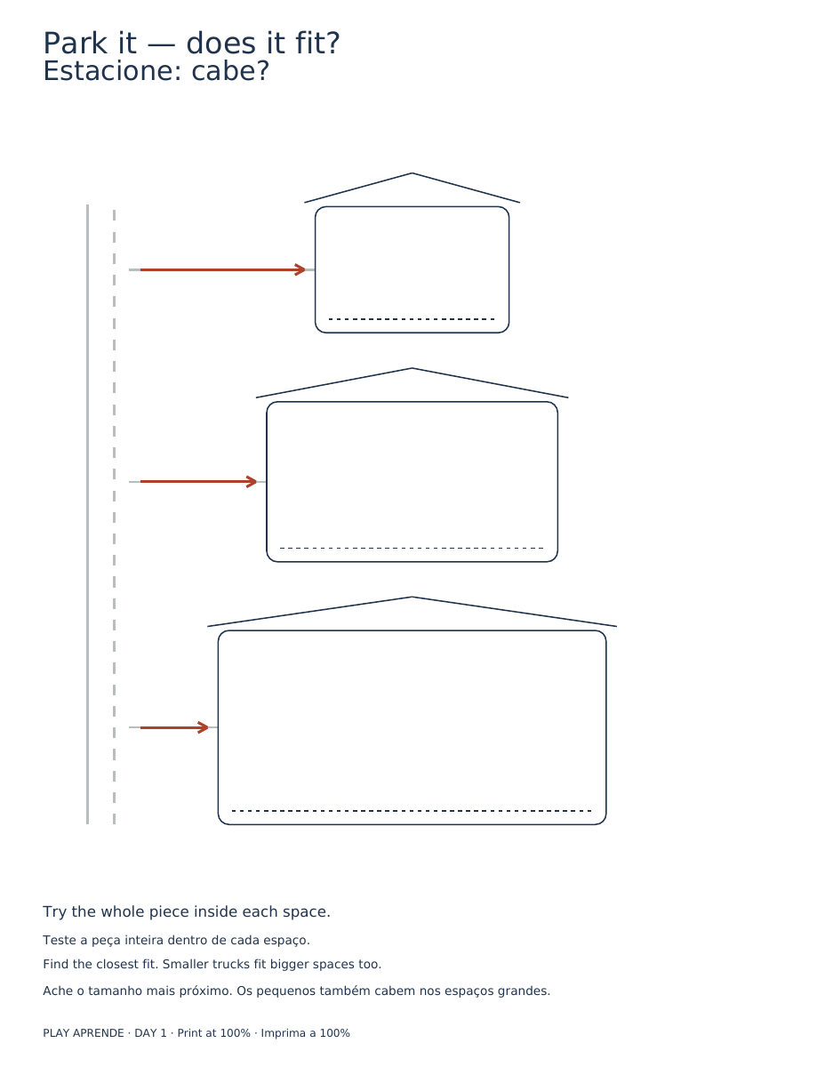 Printable preview: Which parking space fits?
