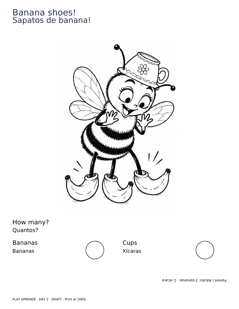 Printable preview: Silly bees