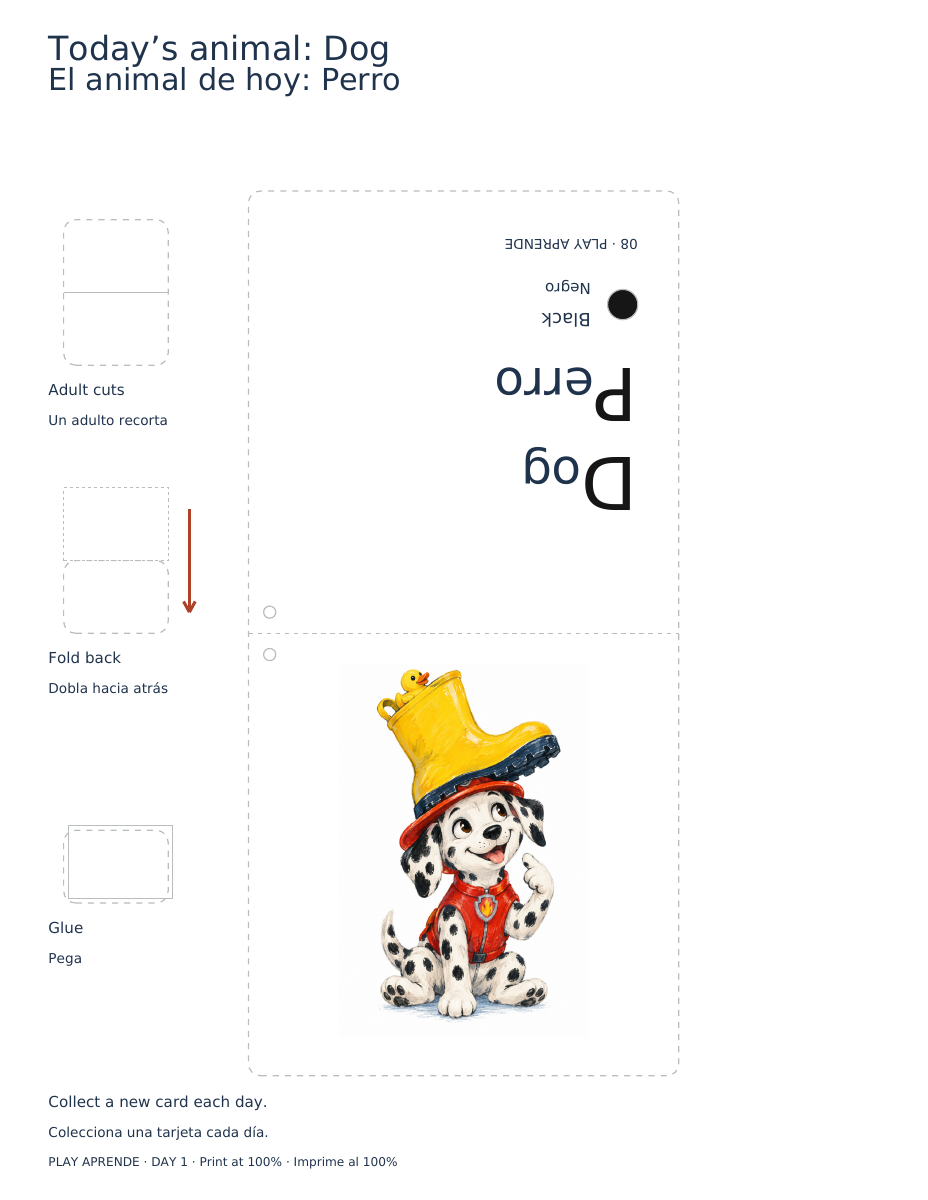 Printable preview: Your Dog card