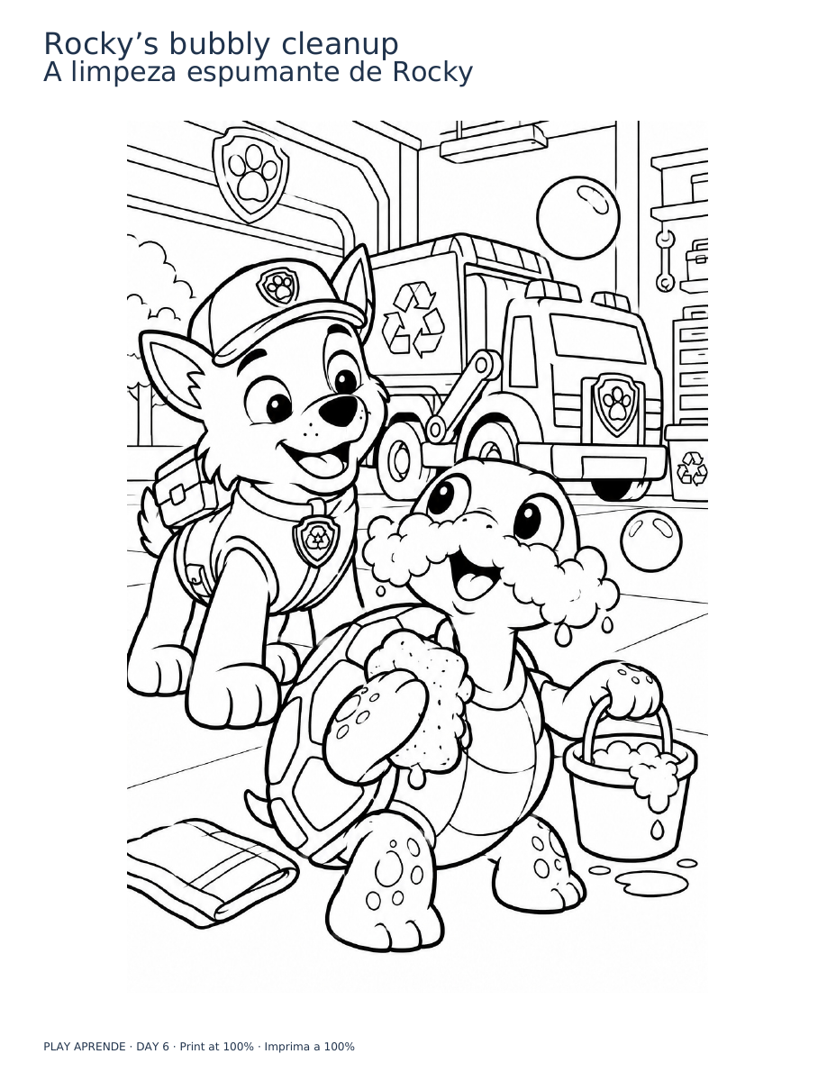 Printable preview: Rocky’s bubbly cleanup