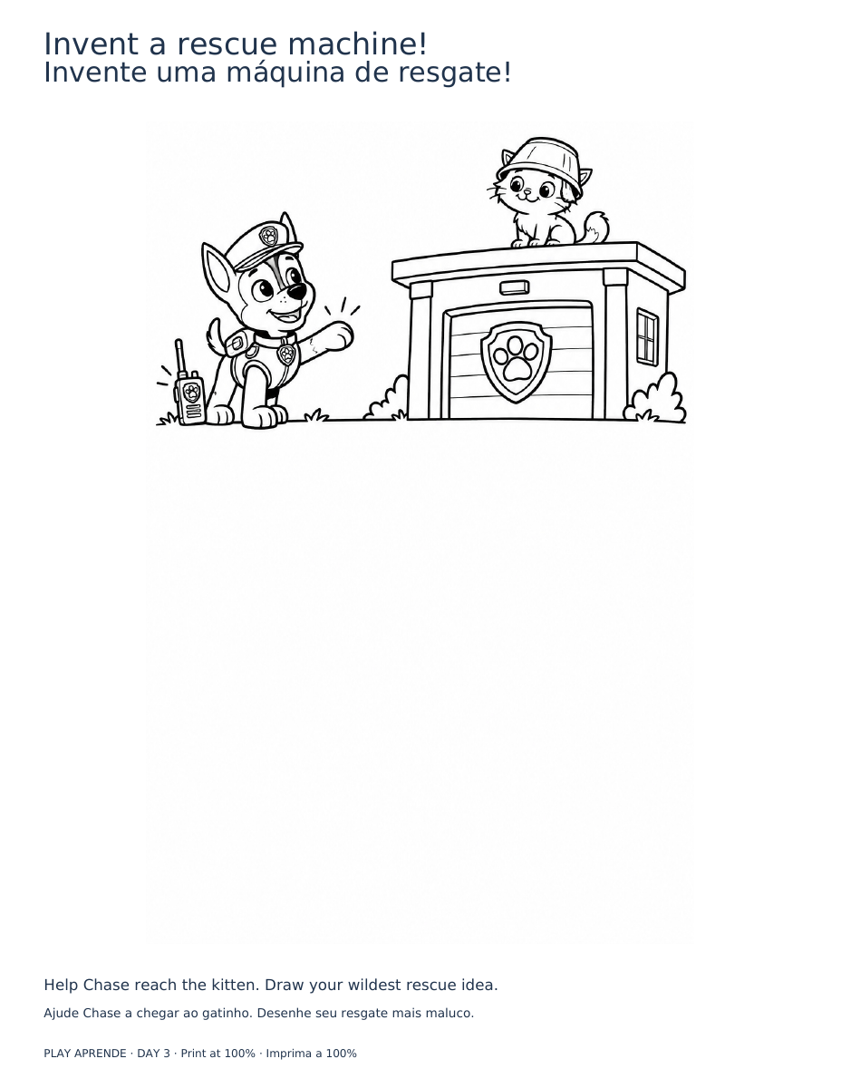 Printable preview: Invent a rescue machine!
