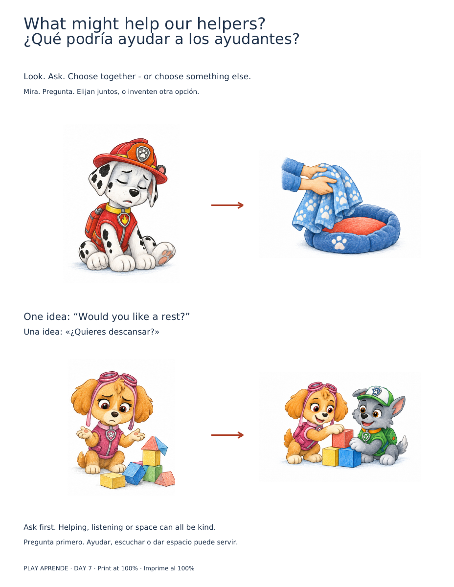 Printable preview: What might help our helpers?